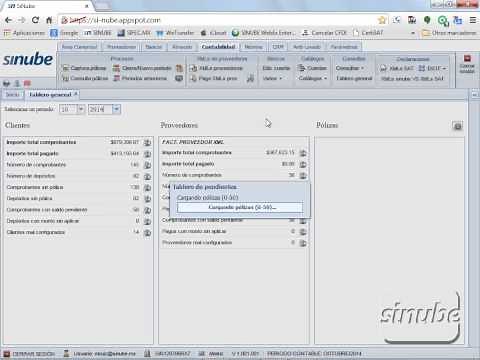 Sinube Tablero General de Contabilidad