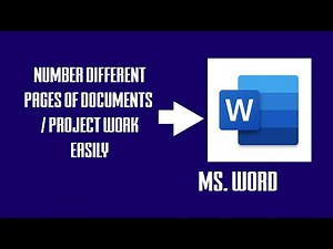 Easy way to number pages in Ms Word