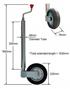 [Hot Item] 48 mm Trailer Jack Jockey Wheel for Caravan, Heavy Duty Trailer Jack