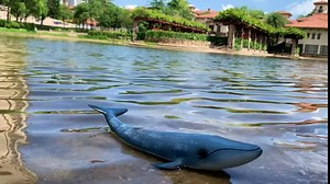 Gemini&Genius Blue Whale Sea Animal Action Figure, Ocean Shark Whale Model Toy, Educational, Role Play, Swim, Beach, Bath and Collectors for Kids