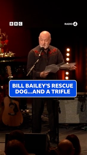 Oh dear! It's Bill Bailey's trifling tale with his rescue dog and a trifle...! In a special Christmas treat, Bill Bailey and his band perform his favourite songs and readings to delight the audience at the BBC Radio Theatre and the listeners at home. Great Pleasures | Listen on BBC Sounds | BBC Radio 4