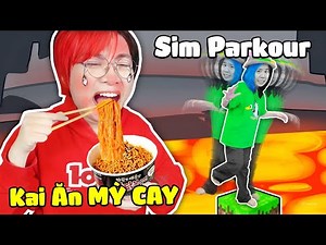 Kairon & Simmy CHƠI PARKOUR TÉ 1 MẠNG ĂN MÌ CAY CẤP ĐỘ 100 Trong Roblox 😂