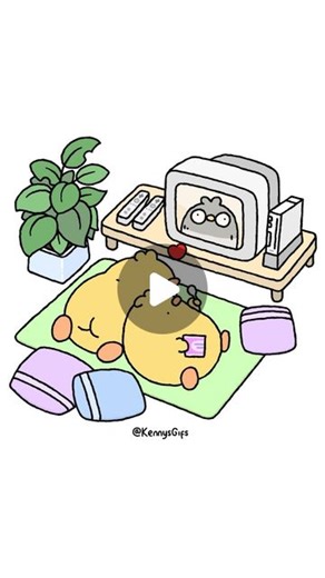 KennysGifs on Instagram: "Movie night 🎥🍨❤️ #cuteart #couple #animation #movienight"