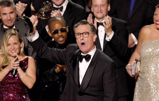 Stephen Colbert quotes Prince in defiant Emmys acceptance speech