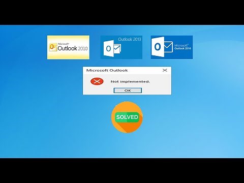 Outlook Not Implemented Error Fix