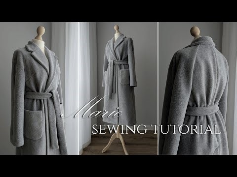 Easy raglan wrap coat sewing tutorial | + sewing pattern | how to sew a winter coat