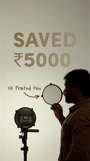 Nisar Panther on Instagram: "Did vou know a simple photography honeycomb grid can cost ₹2000 to ₹5000? I said NOPE. I used my 3D printer (@bambulab_official that I got from @wol3dindia) to solve this expensive problem and created a custom light modifier grid for a fraction of the price. This proiect is a total game-changer for controlling light spill in my studio setup. What expensive gear have you 3D printed to save money? Let me know! Check out the link in bio for the full YouTube video. To kn