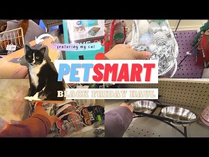 what i got at petsmart for my cat! / shop with me black friday sales / petsmart food and toy haul