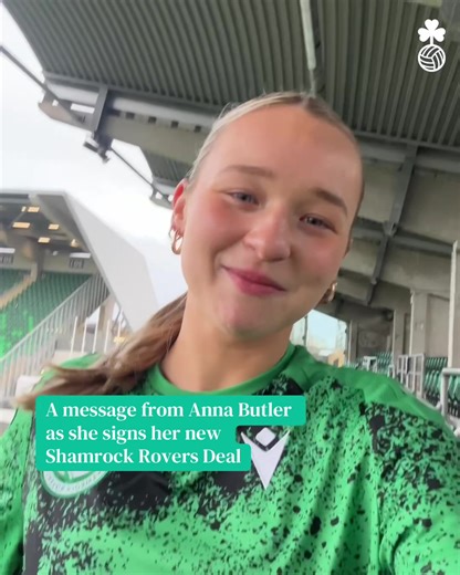 A message from Anna Butler as she signs her new contract at Shamrock Rovers #shamrockrovers #womensfootball #leagueofireland #annabutler