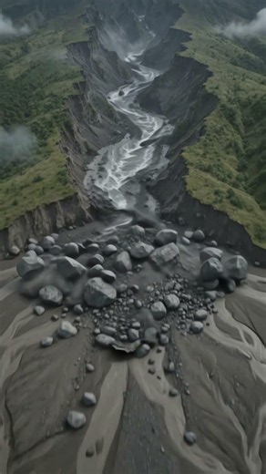 日本富士山｜Osawa Alluvial Fan｜土砂災害＋沖積扇形成模擬｜Sediment Disaster & Alluvial Fan Simulation｜4K