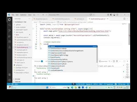 Playwright Dropdown Handling | Remove Duplicates & Get Unique Values (Real-Time Example)