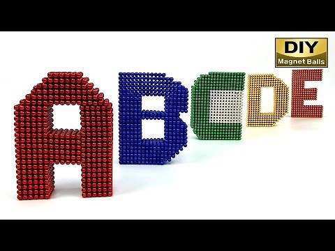 DIY - How To Make ABC Alphabet with Magnetic Balls (Satisfying) [Magnet ASMR]