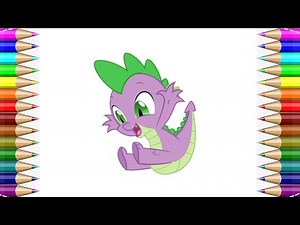 How To Draw Spike From My Little Pony easy Step by Step 🥰.Easy Easy Drawing and Coloring for Kids💖