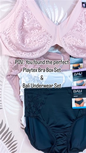 The Bra Box on Instagram: "Upgrade your top drawer with this Playtex Bra Box Set & Bali underwear set. Featured: 💜 Playtex Ultra Soft No Poke Dreamwire Bra Price: $550.00/set of 2 🖤 Bali Passion For Comfort Briefs set Price: $120.00/set of 3"