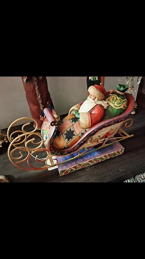Beautiful Jim Shore Santa Decor just in time for decorating or gift giving. $62.00. #vintagesisters402 | Vintage Sisters LLC | Facebook