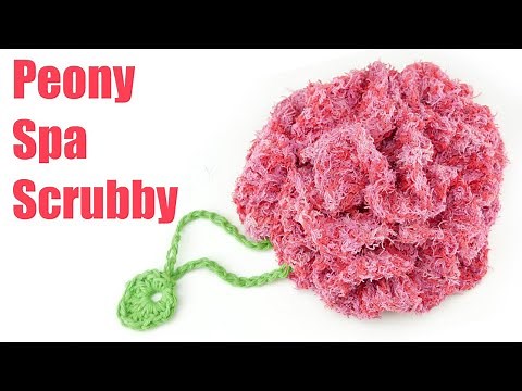 How To Crochet A Peony Spa Scrubby