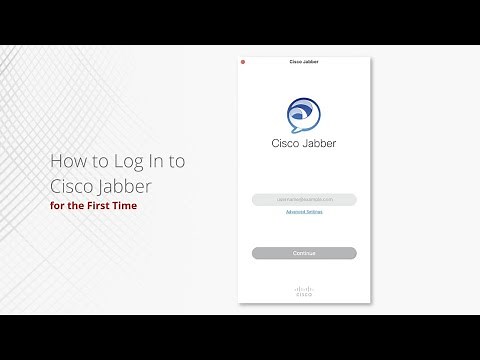 Log in to Cisco Jabber for the first time