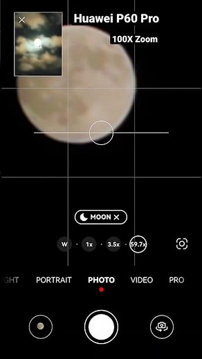 Huawei P60 Pro - Moon Zoom 100X