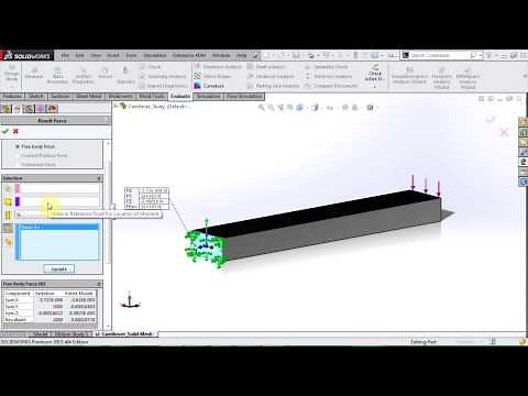 SOLIDWORKS Simulation - Evaluating the Resultant Moment Using a Solid Mesh