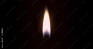 150frame burning candle looping with black background Stock Video