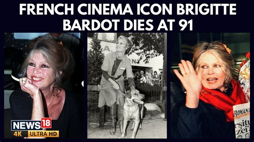 #WATCH | French icon Brigitte Bardot dies at 91, famed for And God Created Woman, later devoting life to animal rights activism. #BrigitteBardot #AndGodCreatedWoman #AnimalRights #FrenchCinema | News18