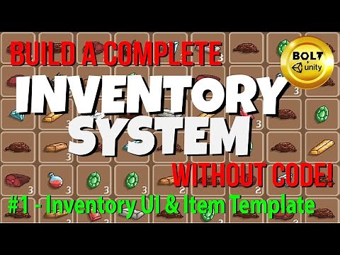 My Complete Inventory System (Without Code!) # 1 - Inventory UI & Item Template - Unity + Bolt