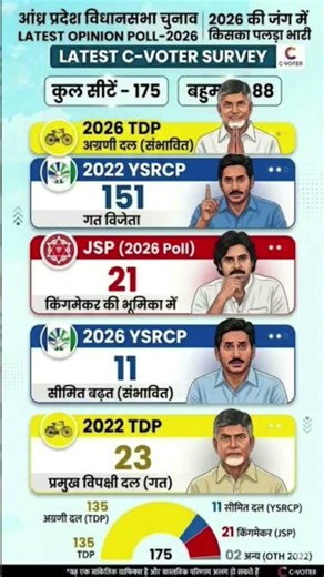 Andhra Pradesh 2026 Opinion Poll: TDP's Massive Lead vs YSRCP's Fall? AP Election Analysis #tdp