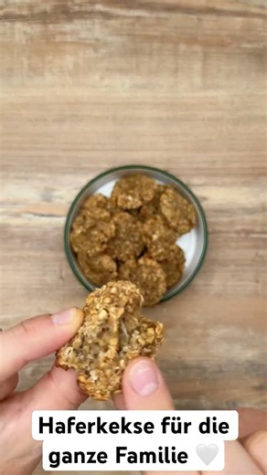 Haferkekse mit 4 Zutaten #easy #rezept #backen #easyrecipe #food