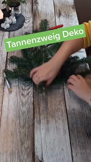 Tannenzweig Dekoration für Weihnachten