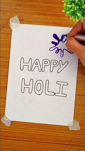 Happy Holi Drawing | Easy Holi drawing ✨️