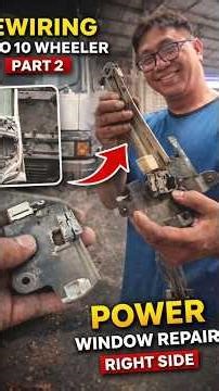 FUSO 10 WHEELER POWER WINDOW REPAIR! 😱 Sira ang Plastic (Part 2) ‪@armandelectrical‬