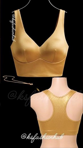 women's Bralette Front And Back Pattern Easy ✂️ #viralshorts #shorts #diy #fashion #sewing