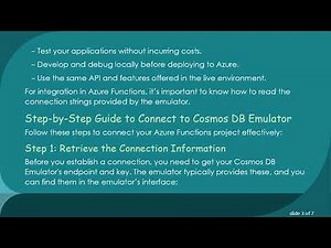 Connecting Your Azure Functions Project to Local Cosmos DB Emulators
