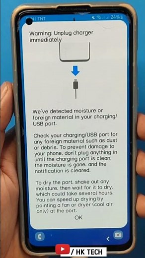 warning unplug charger immediately Samsung