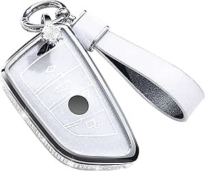 Key Fob Cover for X1 X2 X3 X5 X6 X7 Series 1 2 3 4 5 6 7 8 Remote Smart Key Case Shell Protector with Keychain Girly Women Cute