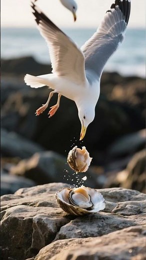 Seagull Flying Over the Ocean in Slow Motion! 🕊️ Relaxing Beach Sounds & Nature