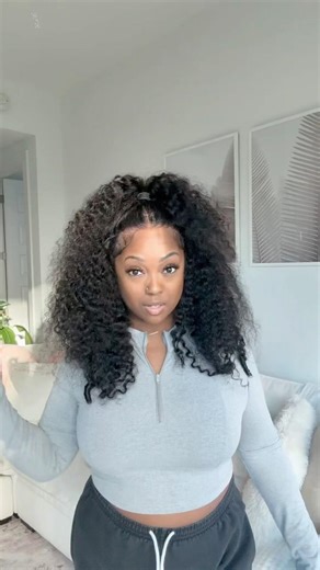 How I Style My Burmese Curly Wig | ft.kiss love hair
