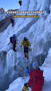 Everest Khumbu ice fall ; Gateway to the to of the world🌍🙏❤️🇳🇵 . . 🎥 @zaripova_veronikaa ( huge respect for @zaripova_veronikaa to capture this beautiful movement) #apexnepaltreksandtours #nepal #hikinginnepal #hikinginnepal #trekkinginnepal | Apex Nepal Treks & Tours