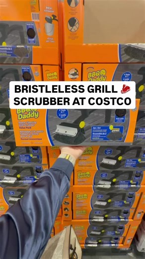 Grilling season is almost here and Costco just brought in the Scrub Daddy BBQ Daddy Steam Grill Brush. This bristle-free grill cleaner uses steam to help break down grease and grime, and it comes with two scrub heads plus a built-in steel scraper for tougher spots. Heat your grill to around 300°, dip the head in water, and let the steam help lift the mess. Such a solid tool to keep your grill clean all summer. ✔️ $26.99 ✔️ item 1882120 #costcofam4u #grillingseason #bbqtools #outdoorcooking #gril
