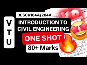 INTRODUCTION TO CIVIL ENGINEERING SUPER IMPORTANT 🔥🔥🔥 PASSING PACKAGE 💯🤩| BESCK104A / BESCK204A #vtu