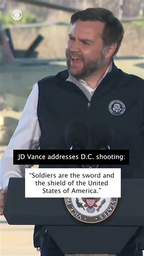 As he spoke to servicemembers in Fort Campbell, Kentucky, Vice President JD Vance commented on the shooting near the White House that involved two National Guard members on Wednesday. "As a person who goes into work every single day in that building and knows that there are a lot of people who wear the uniform of the United States Army, let me just say very personally thank them for what they're doing." West Virginia Gov. Patrick Morrisey said two members of the West Virginia National Guard were