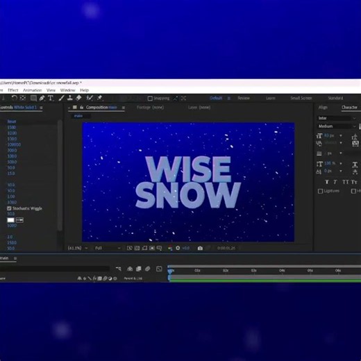 Experimenting with the CC Snowfall effect in After Effects ❄️