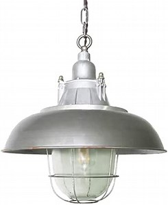 LITFAD Silver Cage Pendant Light Steampunk Style Metal 1 Bulb Pub Ceiling Light Fixture Industrial Restaurant Hanging Light - 110V-120V Silver Barn