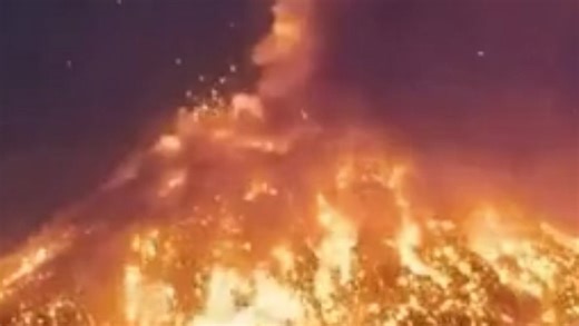 Breathtaking images: Fuego volcano spews lava