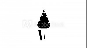 buxus sempervirens line icon animation