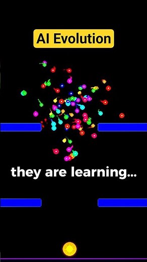 AI Evolution: Gen 1 vs Gen 40 #simulation #ai #programming