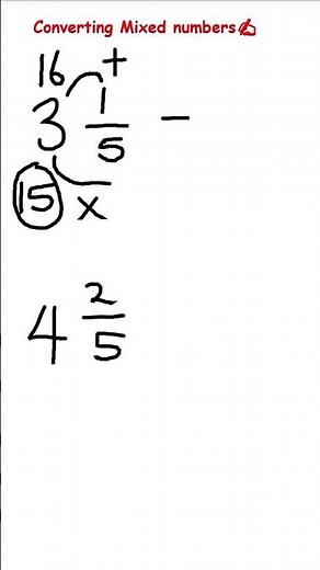 Convert Mixed Numbers FAST (Most Students Get This Wrong!) #math #fractions #mathtricks