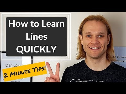 How to Learn Acting Lines Quickly - WATCH THIS! | How to memorize lines