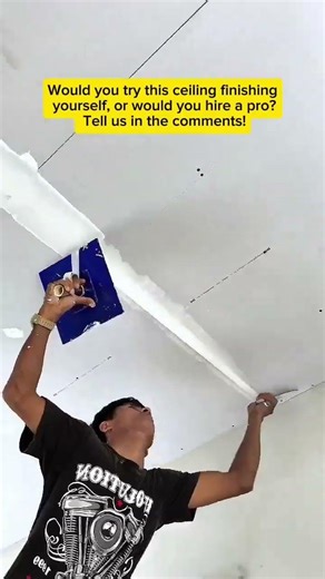 Perfect Drywall Ceiling Seam Finish | Satisfying Joint Taping Process