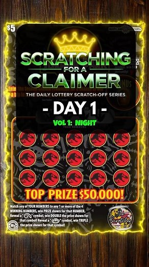 💵Jurassic Park Win! | Day 1 of Scratching for a Claimer #scratchofftickets